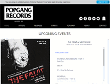 Tablet Screenshot of popgangrecords.com